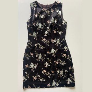 [LAUNDRY by Shelli Segal] Vintage Black Floral Dress